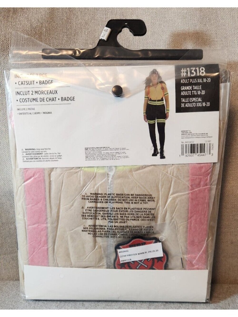 Sexy Jumpsuit FIrefighter Popiere Bombera 2PC Catsuit XXL XXLARGE 18 - 20 NEW - Picture 3 of 3